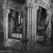 Roslin, Roslin Chapel. Interior view of altar and Apprentice Pillar.
Insc: 'Rosslyn Chapel' '48'