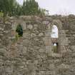 North wall, pair of arched windows, view from N