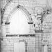 Photographic copy of drawing showing elevations of choir screen.