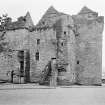 Perth And Kinross, Huntingtower Castle. Scan from a glass plate. View of Castle.