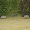 View of boar and benches from north