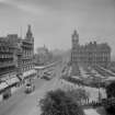 View looking east from Scott Monument inscr; 'EDINBURGH. CALTON HILL AND WAVERLEY MARKET FROM SCOTT MONUMENT   M&Co' showing the buildings on the site before North British Hotel