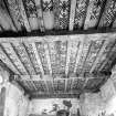 Huntingtower Castle, interior.
General view of painted ceiling.
