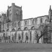 Dunkeld, Dunkeld Cathedral.
View of roofless nave and tower from South-East.