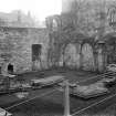 Sacristy ruined, viewed from the south east