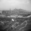 View looking east from Edinburgh Castle to Princes Street, The Mound, Calton Hill etc.