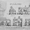 Site Plan and Sections.
Insc: 'House at Ninewells for JB MacDonald Esquire'.'Site plan'.'Section E-E'.'Section D-D'.'Section A-A'.'Section B-B'.'Section C-C'.'Drawing No.4'.