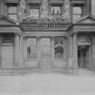 Exterior view of the National Bank of Scotland, ground floor level.