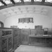 Interior, view of the National Bank of Scotland, detail of banking hall.