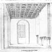 Photographic copy of drawing of king's room before the alterations in 1777.
Insc: 'Interior of the King's Room before the alterations in 1777'
Not dated