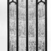 Design for stained glass window - two copies of same design on one plate.