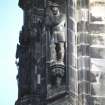 View of statue of Hal o' the Wynd, on lower tier of NW buttress.