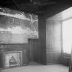 Interior-general view before repair of painted decoration in Queen's Room in Holyrood Palace