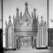 Taymouth Castle, interior.
View of fireplace in Baron's dining room.