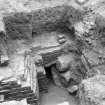 Excavation photograph of the Antonine Wall at Croy Hill Roman Fort.