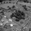 Oblique aerial view showing Kelso Old Parish Church and Kelso Abbey.