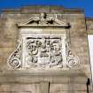 View of George Watson's coat of arms, on E wall of main building.