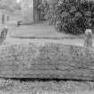 Detail showing hogback stone.
