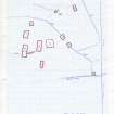 Lovaig: site sketch showing distribution of buildings