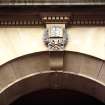 View of keystone above entrance to 5 St Andrew square.