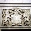 View of coat of arms above entrance to 8 St Andrew Square.