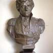 View of bust of Horatio Nelson, by turnstyle on ground floor inside Nelson Monument.
