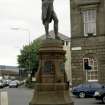 View of Robert Burns statue.