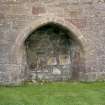 Fearn Abbey.  Detail of blocked doorway in North wall.