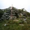 View of beehive structure  at Bothan Ard 2 near Lochan Ath Ruaidh,  Lewis
MS 6286  - site no 27
