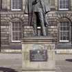View of statue of Sherlock Holmes, Picardy Place, Edinburgh.