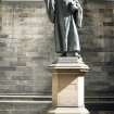 View of statue of John Knox, in quadrangle of New College, Edinburgh.