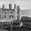 Historic photograph showing Scalloway Castle.