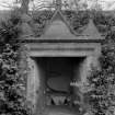 Fireplace in West wall of garden of Ravelston House