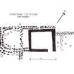 Back Settlement:  Plan of Creel House and shed.