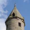 Detail of top of tower, Brechin Cathedral,  from NW.