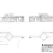Dumfries House: The Temple; Ground plan and South Elevation
