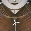 Interior.  Lesser hall, view of roof