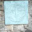 View of The Duddingston Panel, on wall about 100 yards from entrance to Holyrood Park on Old Church Lane.