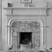 Detail of first floor fireplace.