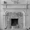 View of fireplace.