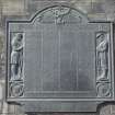 View of Canongate War Memorial, on wall between ground floor windows of 165 Canongate.