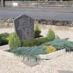 Detailed view of 'Standing Stones', in garden of 1 West Camus Road.