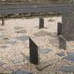 Detailed view of 'Standing Stones', in garden of 1 West Camus Road.