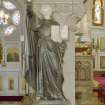 Interior. Detail of statue to St. Ignatius