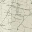 Conzie Castle: 1st Edition Ordnance Survey 6-inch map (Aberdeenshire sheet sxvii and xviii, 1874)