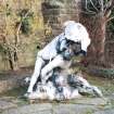 View of sculpture 'Nymph and Faun', in garden of Westerlea School.