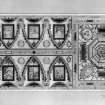 Photographic copy of drawing. Gallery ceiling from drawing by Hamilton More Nisbett.