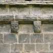 Detail of two corbels on south wall of chancel