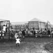 Scanned copy of a slide of the children's playground, Newtongrange. Lent for copying by the Gorebridge and District Local History Society.