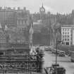 General view of the Old Town from Waverley Bridge, Edinburgh.